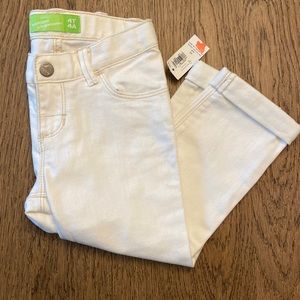 Brand new white cropped jeans